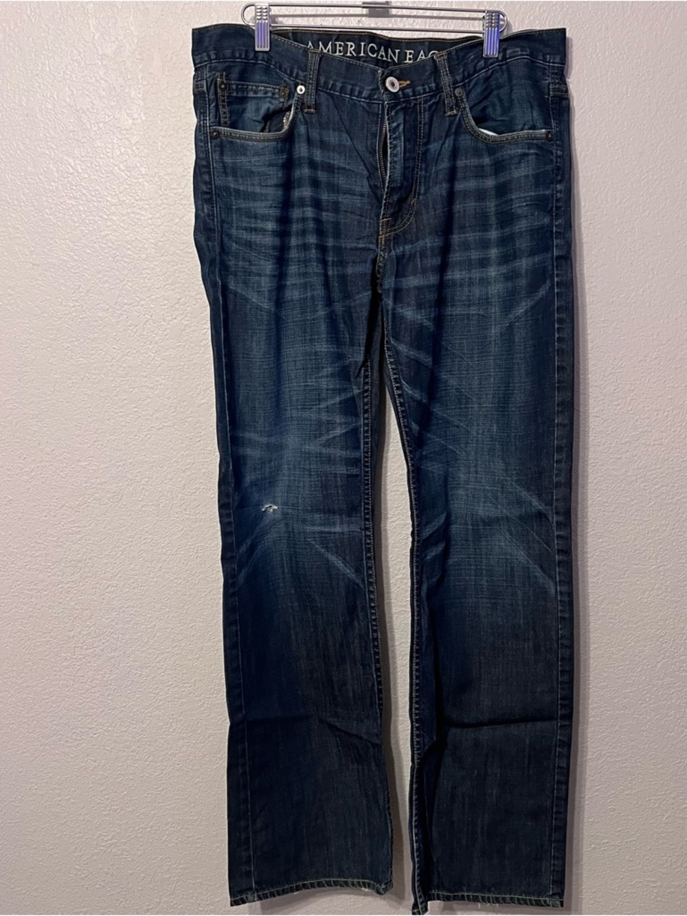American Eagle Outfitters Men’s Dark Indigo Straight Jeans